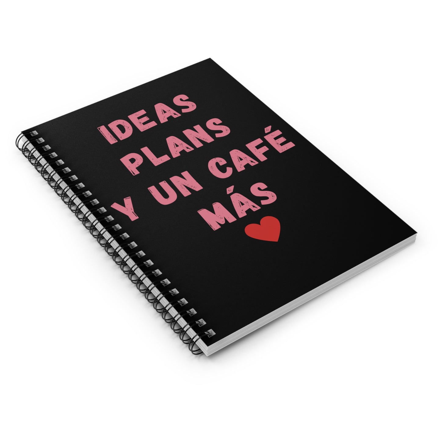 Latina Notebook  – "Ideas, Planes y un Cafecito Más" | Spiral Journal for Working Moms | 6x8 Ruled Lined Notebook | Gift for Latina Boss, Mama, Entrepreneur