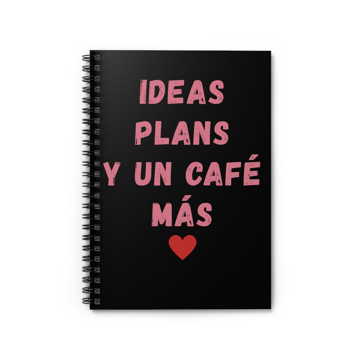 Latina Notebook  – "Ideas, Planes y un Cafecito Más" | Spiral Journal for Working Moms | 6x8 Ruled Lined Notebook | Gift for Latina Boss, Mama, Entrepreneur